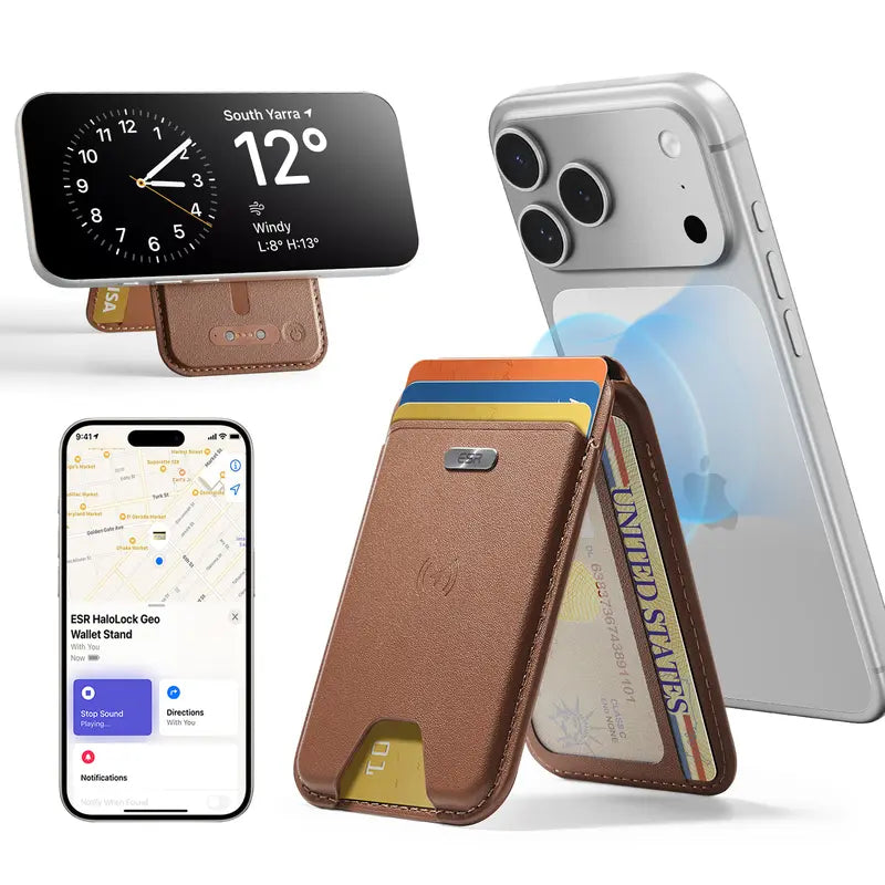 ESR Geo MagSafe Wallet with Find My Functionality 5 Card Holder RFID Blocking Magnetic