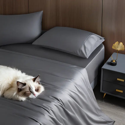 Bamboo Sheets Set 4Pc,Cooling Breathable & Hotel Luxury Super Silky Soft