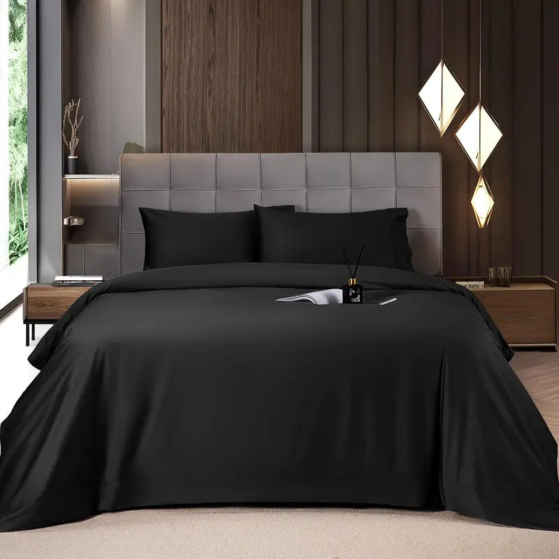 Bamboo Sheets Set 4Pc,Cooling Breathable & Hotel Luxury Super Silky Soft